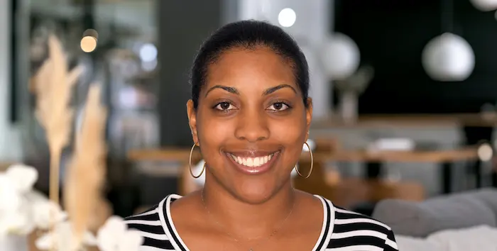 Delaune Dental patient Deidre smiling
