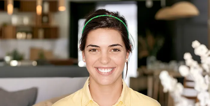 Delaune Dental patient Mayme smiling